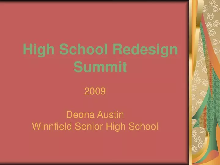 high school redesign summit