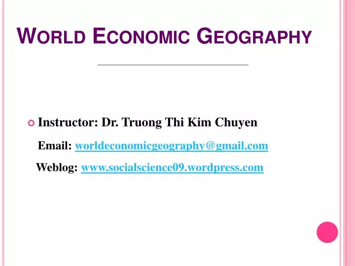world economic geography