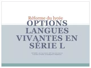 r forme du lyc e