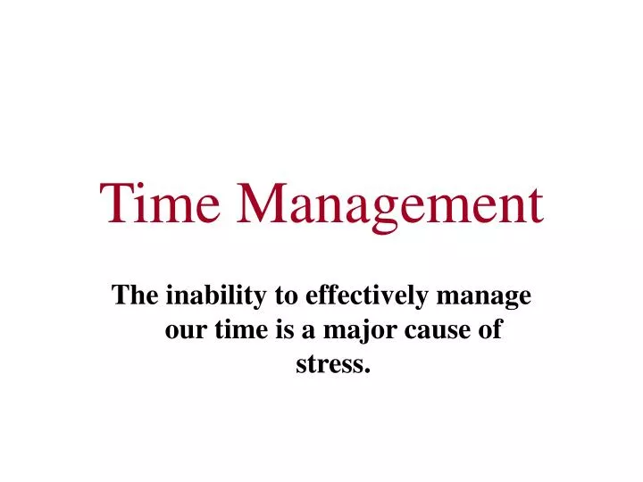 time management