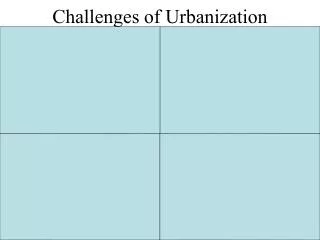 Challenges of Urbanization