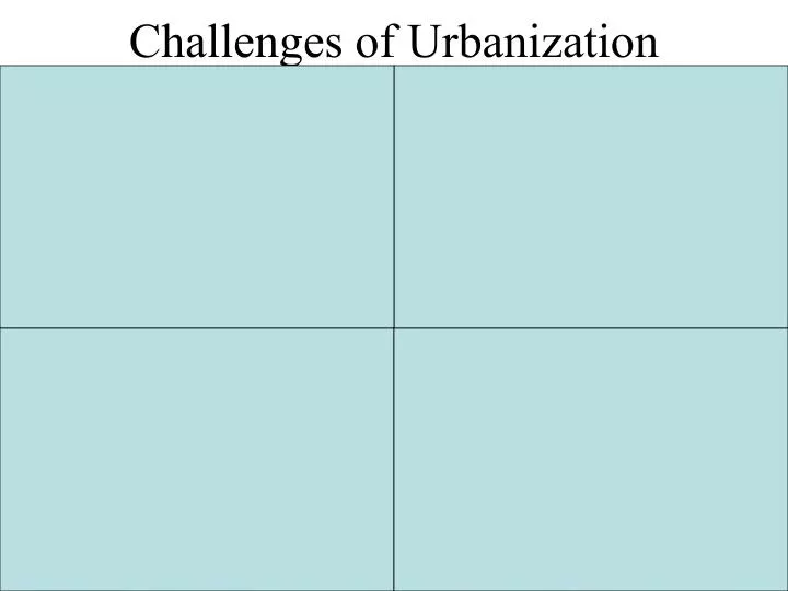 challenges of urbanization