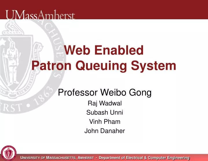 web enabled patron queuing system
