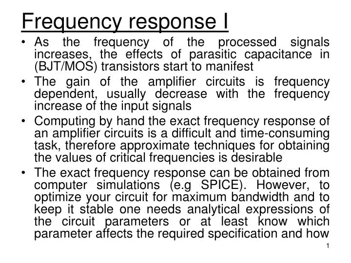 frequency response i