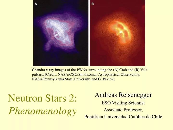 neutron stars 2 phenomenology
