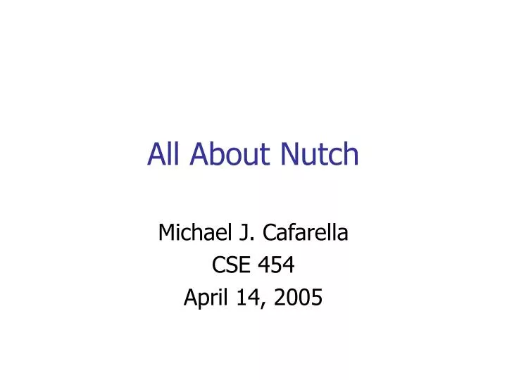 all about nutch