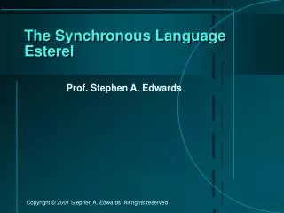 The Synchronous Language Esterel