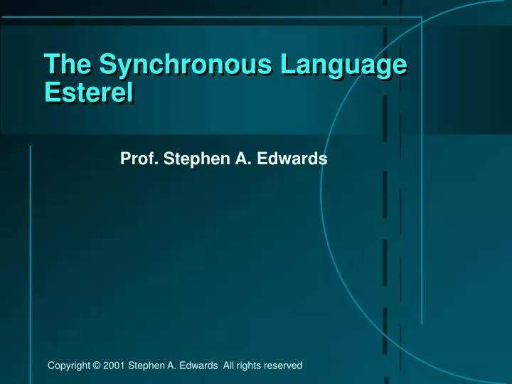 the synchronous language esterel