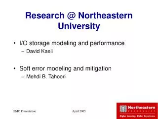 Research @ Northeastern University