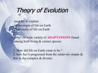 Theory of Evolution