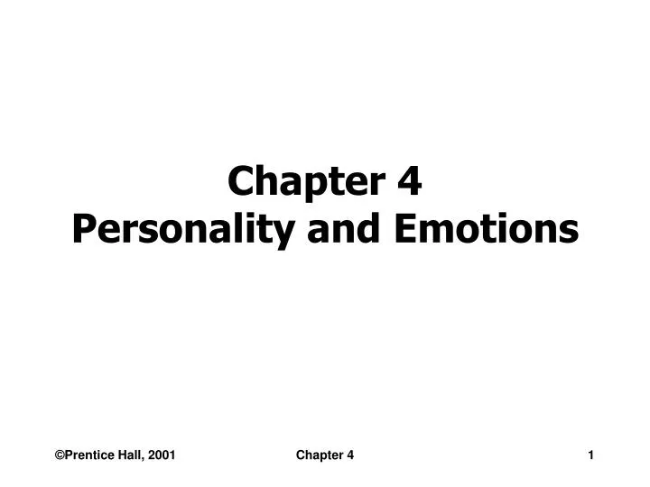 chapter 4 personality and emotions