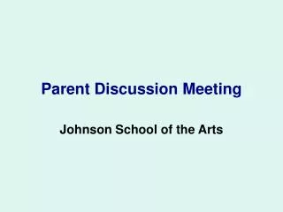 Parent Discussion Meeting
