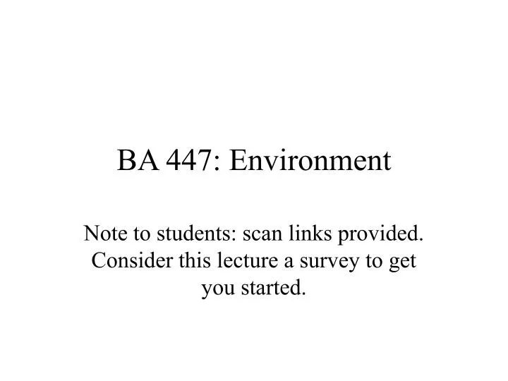 ba 447 environment