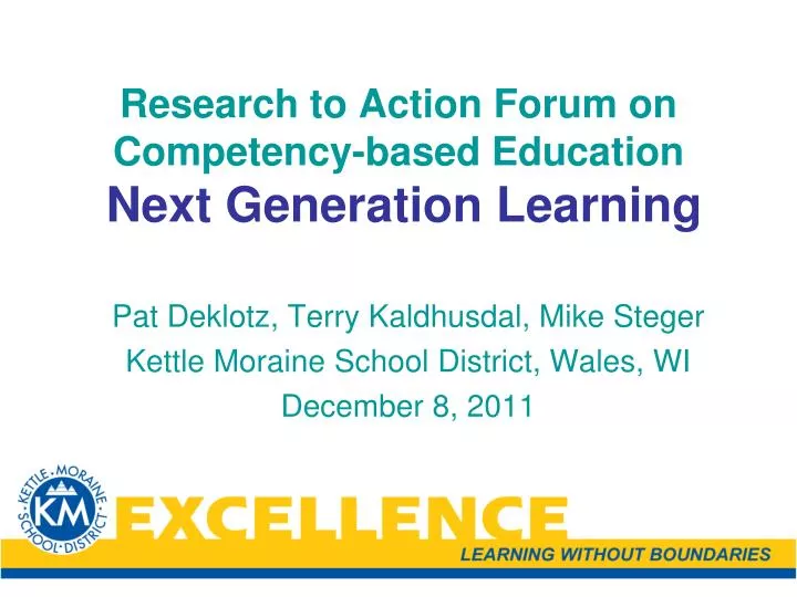 research to action forum on competency based education next generation learning