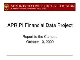 APR PI Financial Data Project