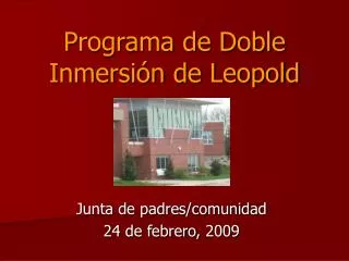 programa de doble inmersi n de leopold