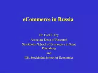 eCommerce in Russia