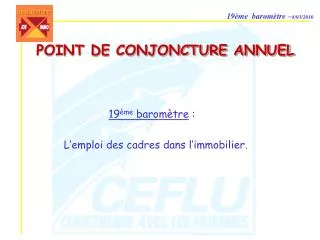 point de conjoncture annuel