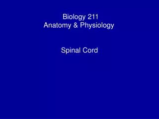 Biology 211 Anatomy &amp; Physiology I