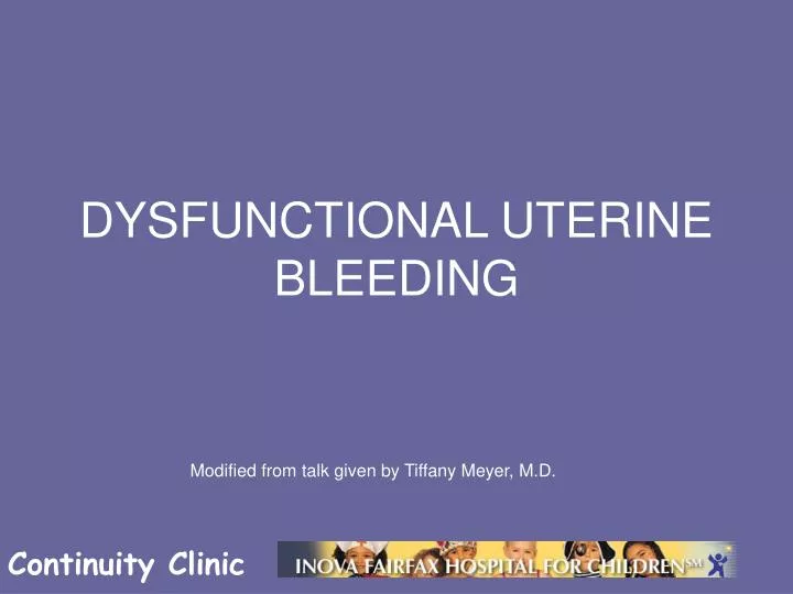 dysfunctional uterine bleeding