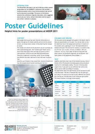 Poster Guidelines