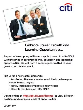 Embrace Career Growth and Learning Opportunities…
