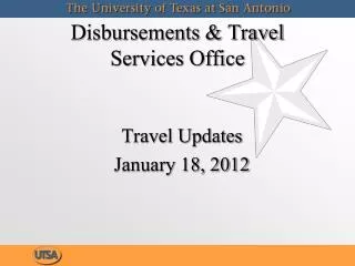 Disbursements &amp; Travel Services Office