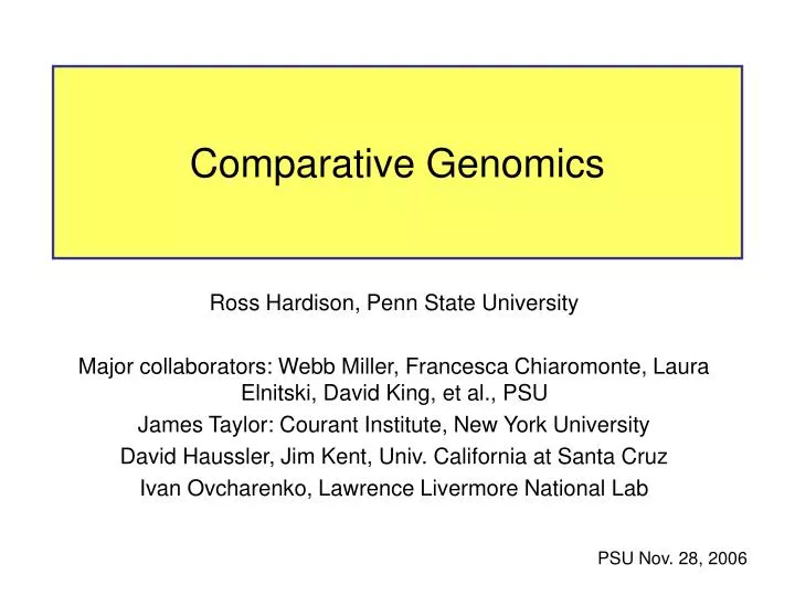 comparative genomics