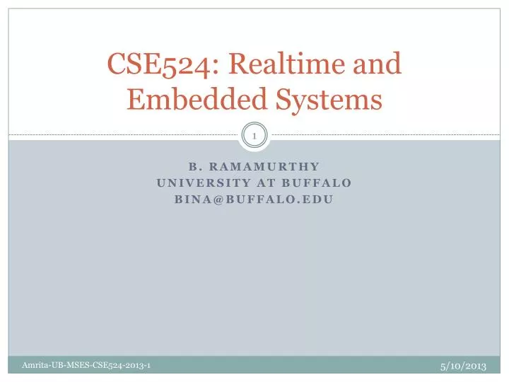cse524 realtime and embedded systems