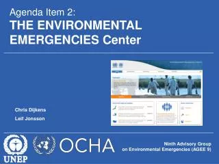 Ninth Advisory Group on Environmental Emergencies (AGEE 9)