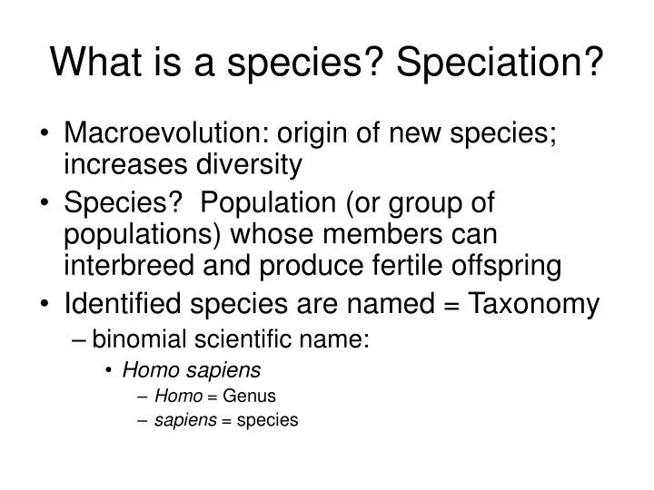 what constitutes a species