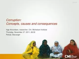 Corruption: Concepts, causes and consequences