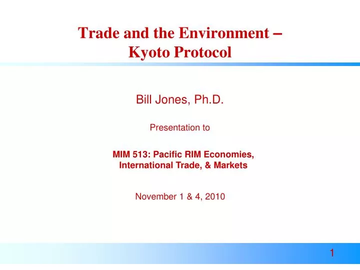 trade and the environment kyoto protocol