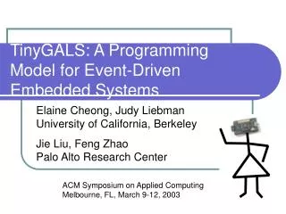 TinyGALS: A Programming Model for Event-Driven Embedded Systems