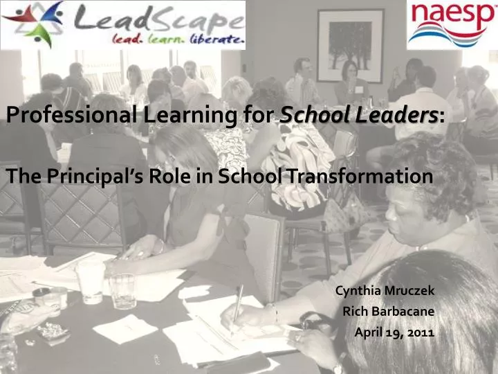 professional learning for school leaders the principal s role in school transformation