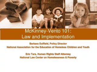 McKinney-Vento 101: Law and Implementation