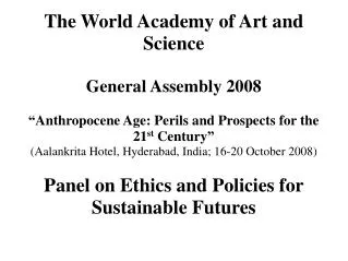 The World Academy of Art and Science