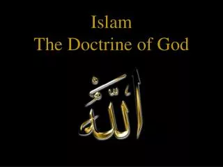 Islam The Doctrine of God