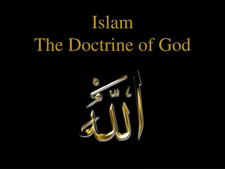 islam the doctrine of god