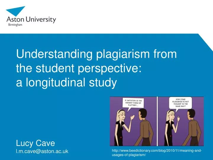 understanding plagiarism from the student perspective a longitudinal study