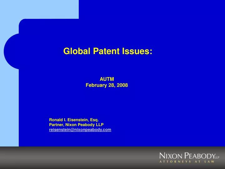global patent issues