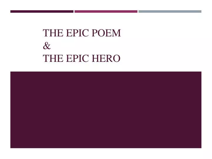 the epic poem the epic hero
