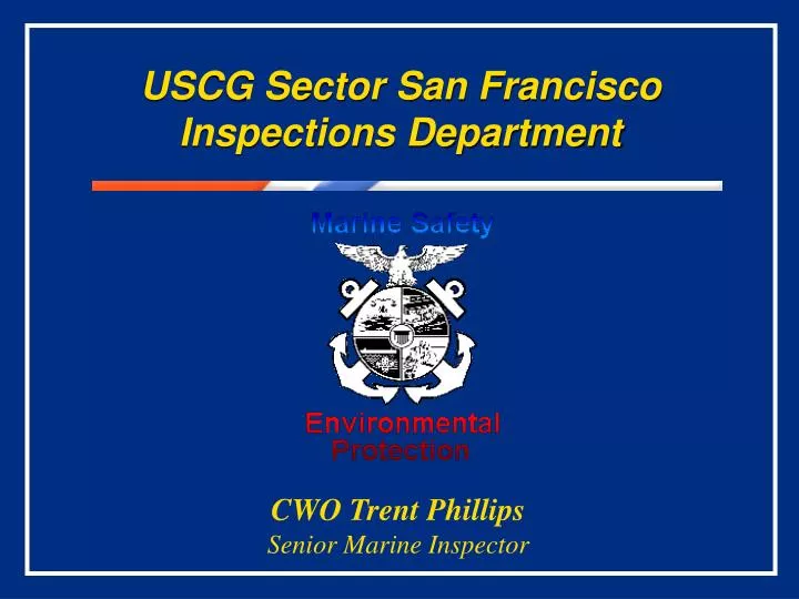 uscg sector san francisco inspections department