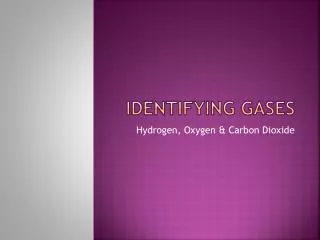 identifying gases