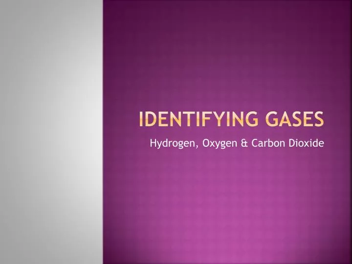 identifying gases