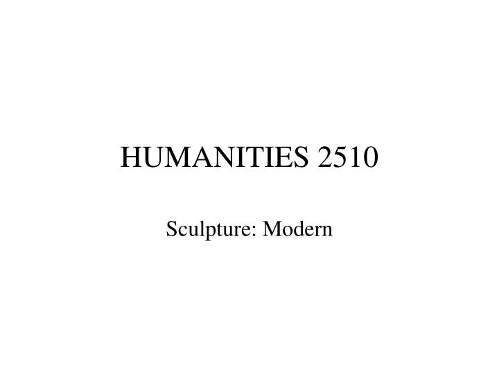 humanities 2510
