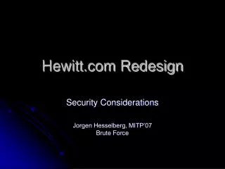Hewitt.com Redesign