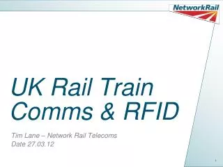 UK Rail Train Comms &amp; RFID
