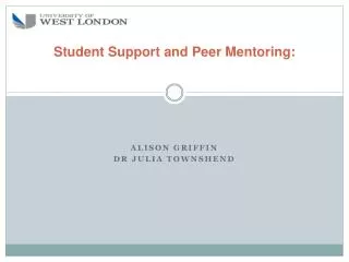 Student Support and Peer Mentoring: