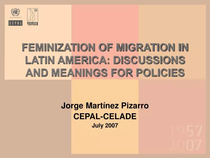 feminization of migration in latin america discussions and meanings for policies